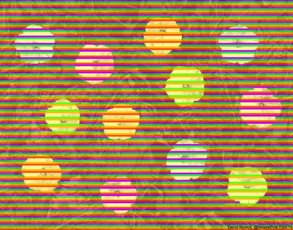 Иллюзии Дэвида Новика с одинаковыми цветами. Разгадка.