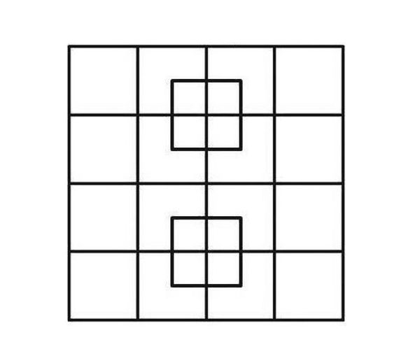 Сколько всего квадратов изображено на этом рисунке?